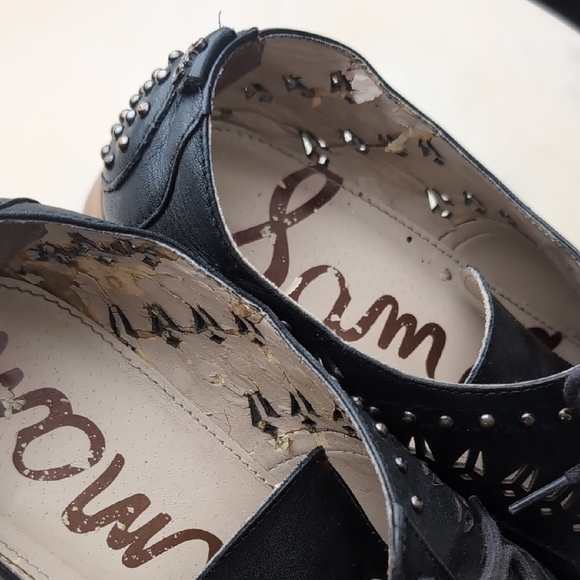 Sam Edelman Jayna Women's Black Studded Oxford Shoes - Picture 8 of 9